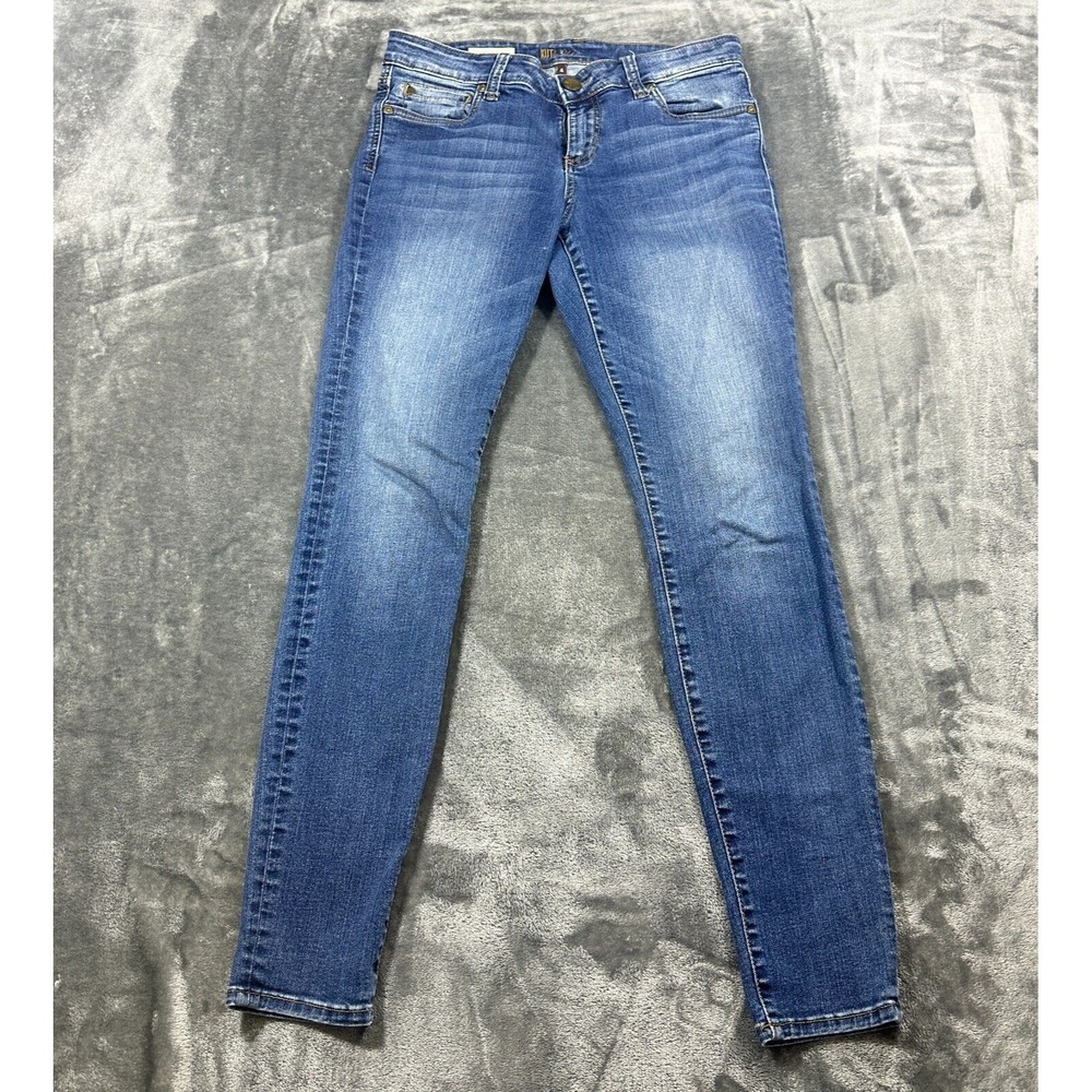 Kut from the Kloth Toothpick Skinny Jeans Womens 4 Blue Mid Rise‎ Stretch Denim